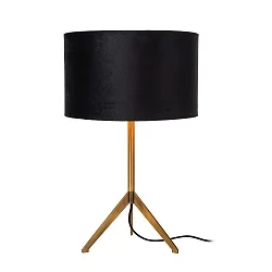 table lamp TONDO round E27 IP20, gold matt, brass, black 