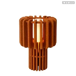 table lamp ROLLO E27 IP20, black, terracotta dimmable