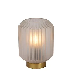 table lamp SUENO cylindrical E14 IP20, gold matt, brass, white 