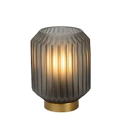 table lamp SUENO cylindrical E14 IP20, gold matt, grey, mat, brass 
