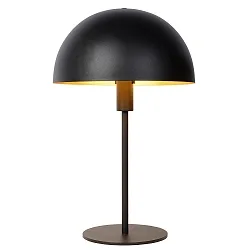 table lamp SIEMON round E14 IP20, black 