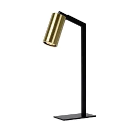 table lamp SYBIL square GU10 IP20, gold matt, brass, black 