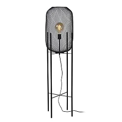floor lamp MESH cylindrical E27 IP20, black 