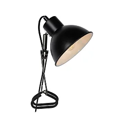 clamp lamp MOYS swivelling, rotatable, tiltable E27 IP20, black 