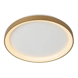 ceiling luminaire VIDAL LED round IP20, gold matt, brass, opal dimmable