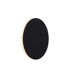 LED Wandleuchte EKLYPS, Ø 15 cm, 1x6W, 3000K, schwarz