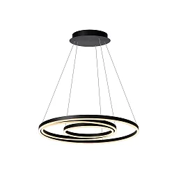 pendant luminaire TRINITI LED round IP20, black, white dimmable