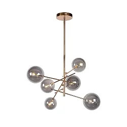 pendant luminaire ALARA G4 IP20, gold, grey, smoky colour 