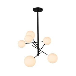 pendant luminaire ALARA G4 IP20, opal, black 