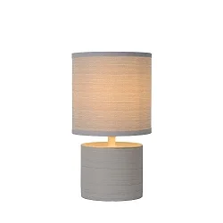 table lamp GREASBY round E14 IP20, grey 