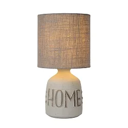 table lamp COSBY round E14 IP20, grey 