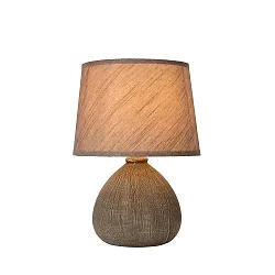 table lamp RAMZI round E14 IP20, brown 