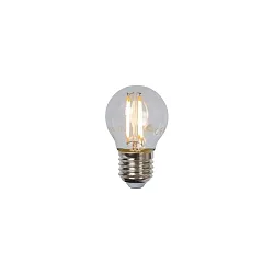 LED Leuchtmittel Tropfenform G45, Ø 4,5 cm, E27, 1x4W, 2700K, dimmbar, transparent