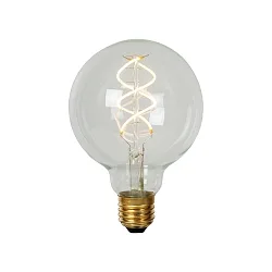 LED Filamentlampe GLOBE G95, Ø 9,5 cm, E27, 1x5W, 2700K, dimmbar, transparent