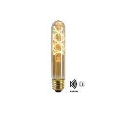 LED Outdoor Filamentlampe T32 TWILIGHT SENSOR, Ø 3 cm, E27, 1x4W 2200K, Amber