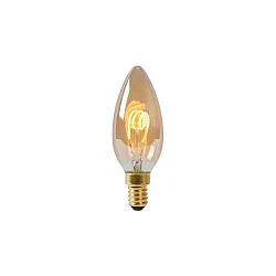 LED Filamentlampe KERZE, Ø 3,5 cm, E14, 1x3W 2200K, dimmbar, Amber