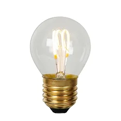 LED Leuchtmittel Tropfenform G45, Ø 4,5 cm, E27, 1x3W, 2700K, dimmbar, transparent