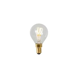 LED Leuchtmittel Tropfenform P45, Ø 4,5 cm, E14, 1x3W, 2700K, dimmbar, transparent