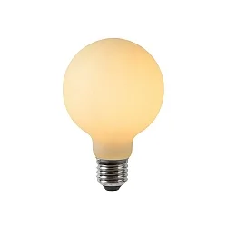 LED Filamentlampe GLOBE G80, Ø 8 cm, E27, 1x5W, 2700K, dimmbar, Opal