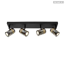 Deckenleuchte UPTON 4-flammig 4x GU10 IP20 Rauchglas/grau