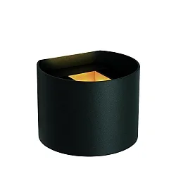 LED Bad-Wandstrahler AXI, IP54, halbrund, Up/Down (Winkel verstellbar), 2x 7W 2700K 2x 320lm, schaltbar, Metall, schwarz