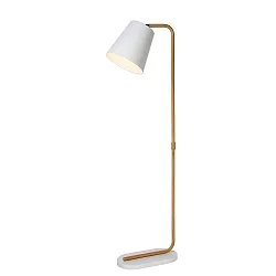 floor lamp CONA swivelling, rotatable, tiltable E27 IP20, wood, white 