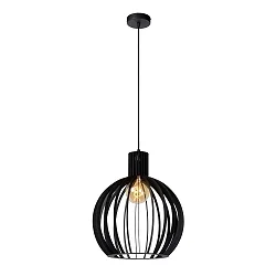 pendant luminaire MIKAELA round E27 IP20, black