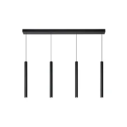 pendant luminaire LORENZ LED 4 flames IP20, black dimmable