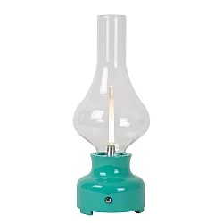 LED Outdoor Akku Tischleuchte JASON, 1x2W, 3000K, dimmbar, türkis