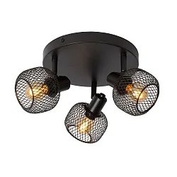Deckenstrahler MAREN, Ø 37 cm, 3xE14, schwarz