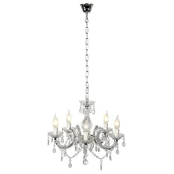 Kronleuchter ARABESQUE, Ø 45 cm, 5xE14, transparent