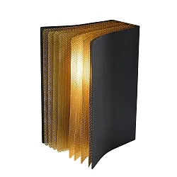 table lamp EXTRAVAGANZA LIVRET square E14 IP20, gold, black 