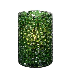 table lamp EXTRAVAGANZA MARBELOUS cylindrical E14 IP20, green 