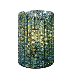 table lamp EXTRAVAGANZA MARBELOUS cylindrical E14 IP20, transparent 