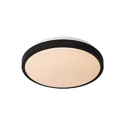 LED Deckenleuchte DASHER Badleuchte, Ø 29,3cm, 12W, 2700K, 700lm, IP44, schwarz