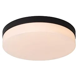 LED Deckenleuchte BISKIT Badleuchte, Ø 34,5cm, 24W, 2700K, 1550lm, IP44, schwarz