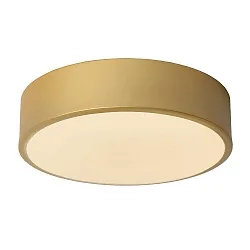 LED Deckenleuchte UNAR, Ø 20 cm, 1x12W, 2700K, dimmbar, Gold matt, messing