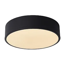 LED Deckenleuchte UNAR, Ø 20 cm, 1x12W, 2700K, dimmbar, schwarz