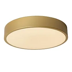 LED Deckenleuchte UNAR, Ø 30 cm, 1x18W, 2700K, dimmbar, Gold matt, messing