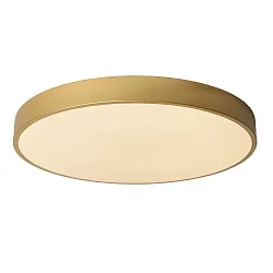 ceiling luminaire UNAR LED round IP20, gold matt, brass, opal dimmable