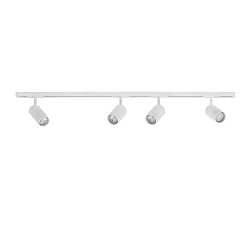 1-Phasen Schienensystem Set DESIGNLINE TUBE KIT, 2m Schiene, 1 Einspeisung, 4 TUBE Spots GU10, weiß