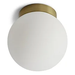 LED Decken-/ Wandleuchte PALLA SINGLE Ø 13,5cm 9,7W DTW 1800-3000K 868lm CRI>90 IP44, messing