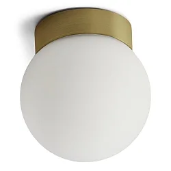 LED Decken-/ Wandleuchte PALLA MINI SINGLE Ø 10cm 7,4W DTW 1800-3000K 586lm CRI>90 IP44, messing