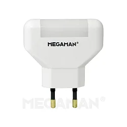 LED Nachtlicht WEISS, eckig, 0.2W, Eurostecker, mit Schalter