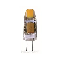 LED Stiftsockellampe, Ø1cm / L 3.2cm, 12V AC, G4, 1W 2700K 100lm, schaltbar, klar