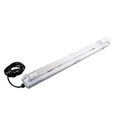LED Pflanzenleuchte ROCCA, 60cm, G13/Spezial, 9W, IP65, inkl. 3m Kabel mit EU-Stecker, grau/transparent