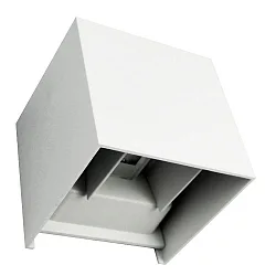 outdoor wall luminaire MEGATRON WING LED up / down IP54, powder coated, transparent, white 