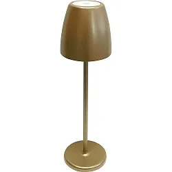 Outdoor LED  Akku Tischleuchte TAVOLA PREMIUM, IP54, 2W 2700K 200lm 90°, mit Touch-Dimmer + USB-C Netzteil, gold matt