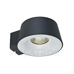 Outdoor LED Wandstrahler SIBU, IP54, 10W 3000K 750lm, blendfrei, Anthrazit / Reflektor weiß