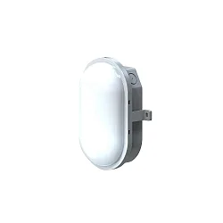 LED Ovalleuchte ZELLA NEO, IP54 IK08, 7.5/4.5W (multi), 120° 4000K 750/450lm, PC-Kunststoff, schaltbar, grau / opalweiß